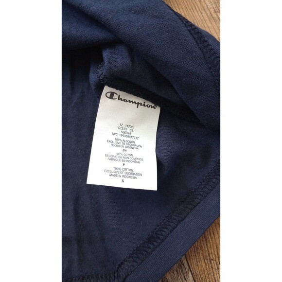 NWT Men's Champion Classic T-Shirt Navy Blue Earth C Logo, Small - Picture 7 of 7